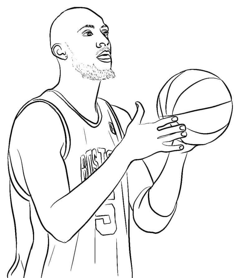 Dibujos de jugador De La NBAKevin Garnett para colorear