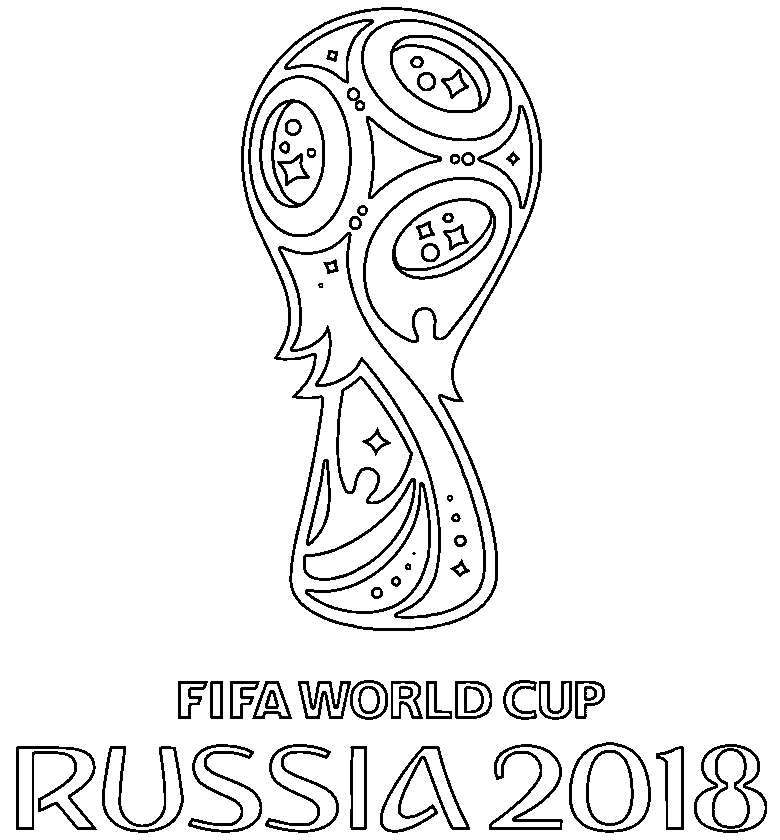 Logotipo Oficial De La Copa Del Mundo 2018 para colorear imprimir e dibujar ColoringLib