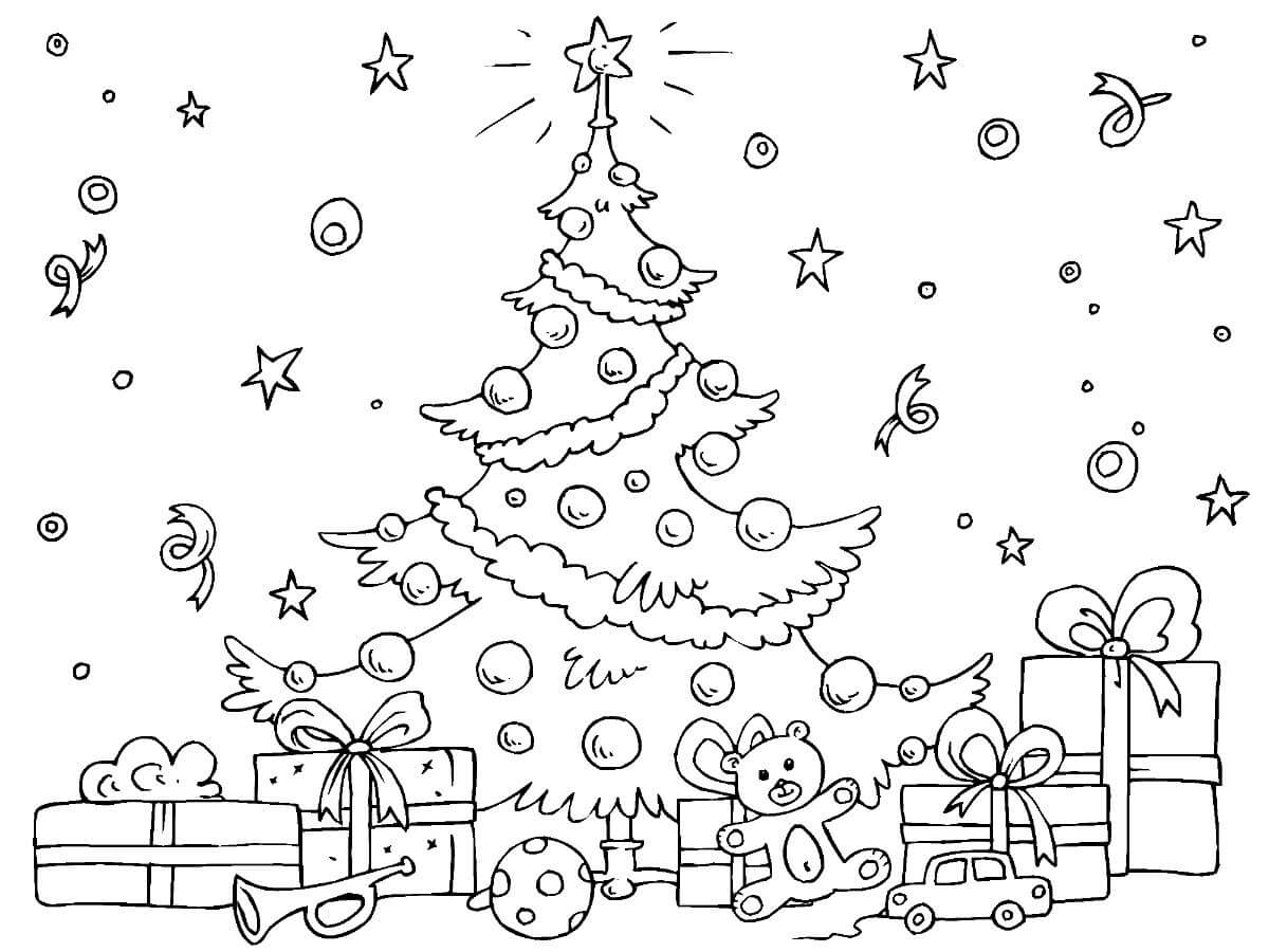 Dibujos de Árbol de Navidad para colorear