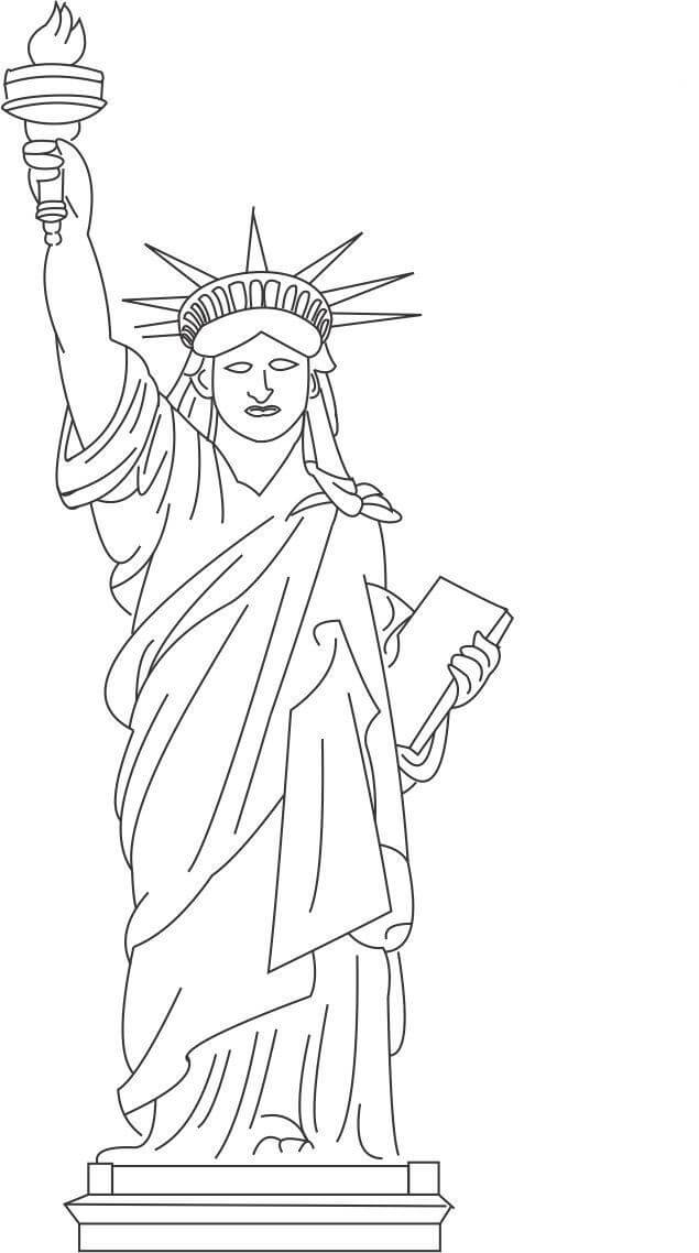 La Estatua de la Libertad para colorir