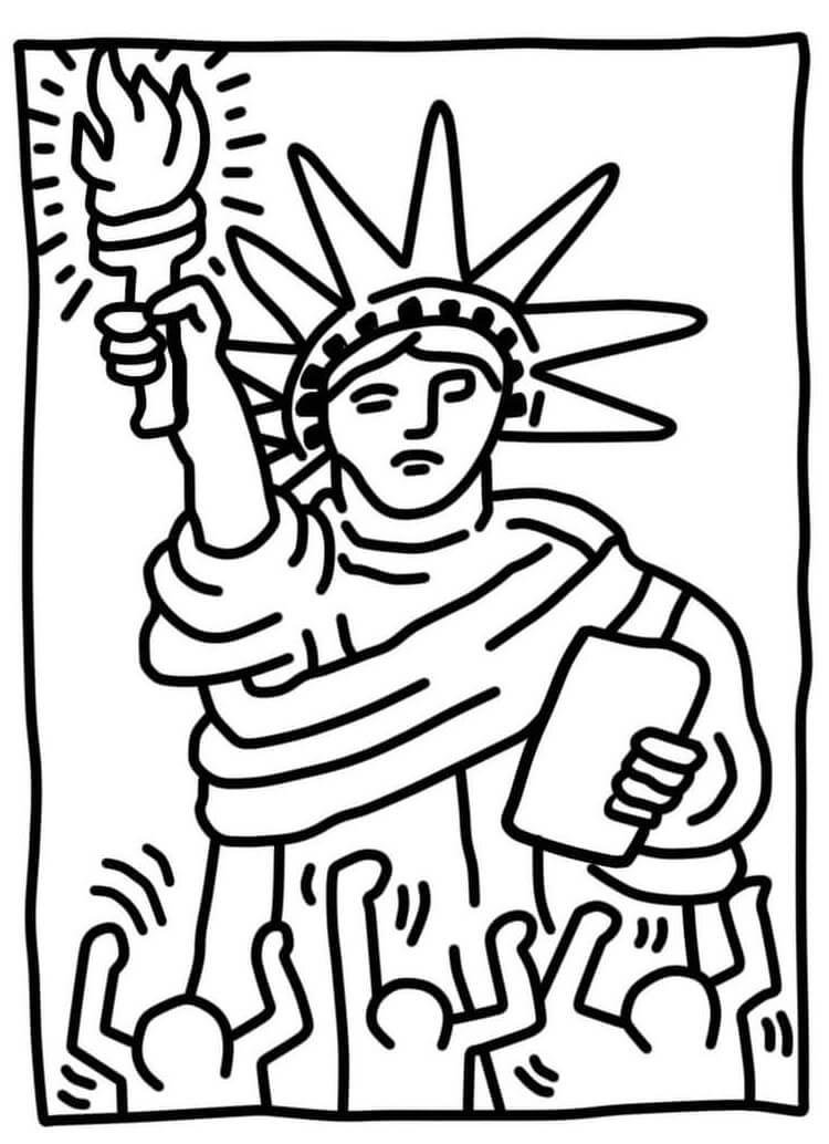 Dibujos de Dibujo de la Estatua de la Libertad para colorear