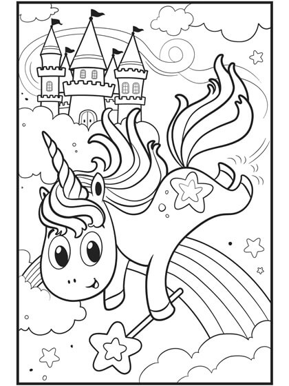 Unicorn Fun Värityskuva