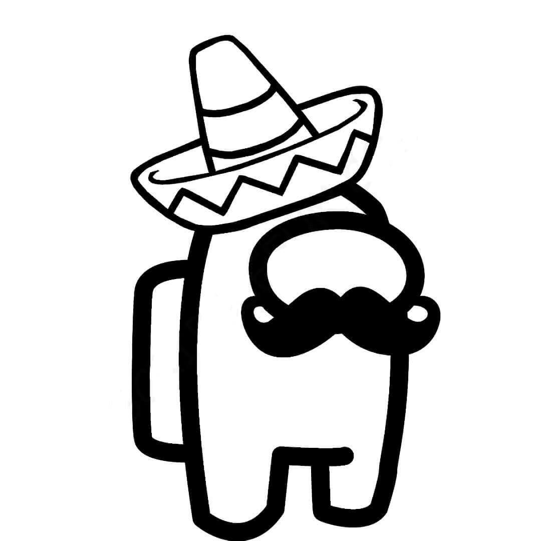 Among Us Sombrero Värityskuva