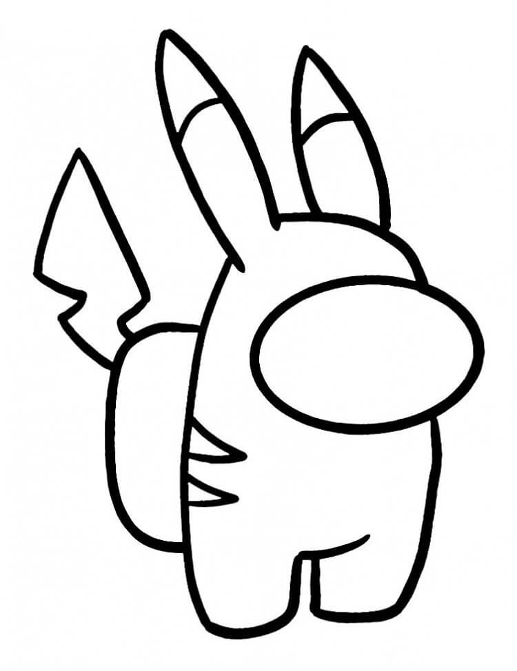 Basic Meidän keskuudessamme Skin Pikachu Värityskuva
