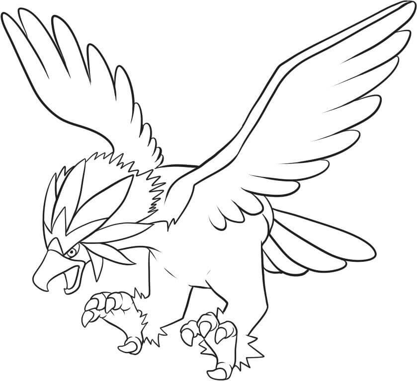 Braviary perho Värityskuva