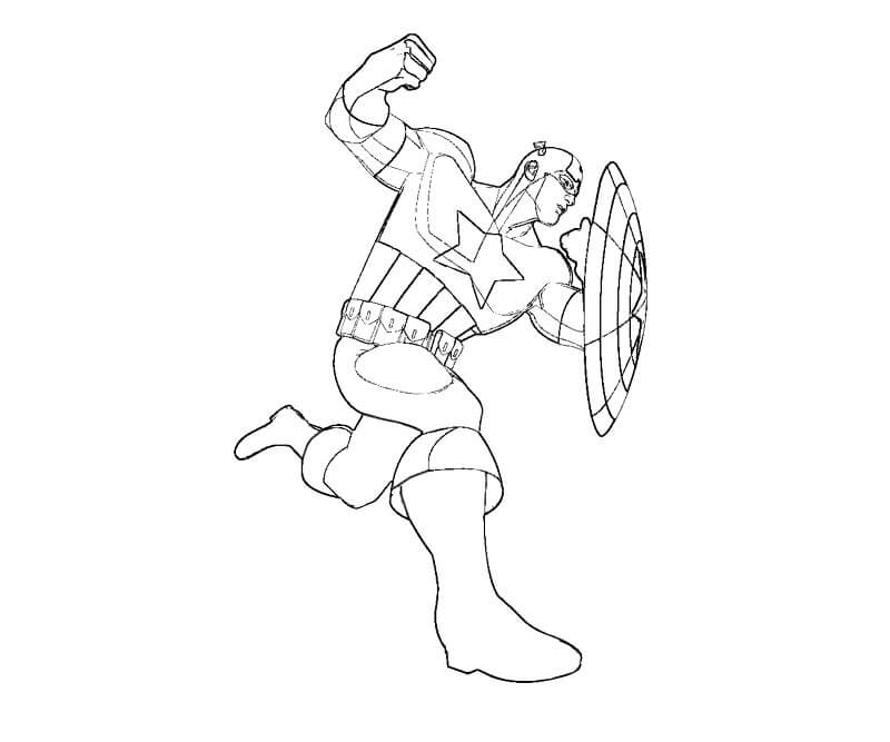 Captain America ready Punch Värityskuva