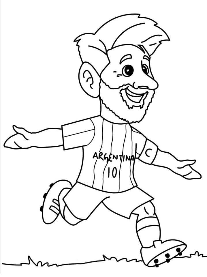 Chibi Lionel Messi Värityskuva