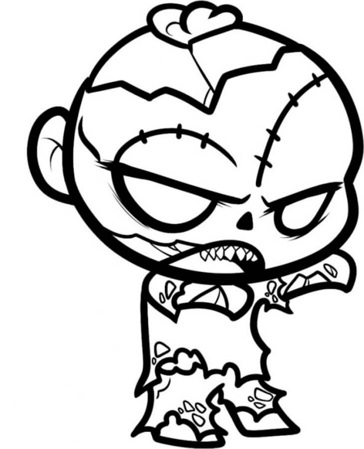 Chibi Zombie Värityskuva