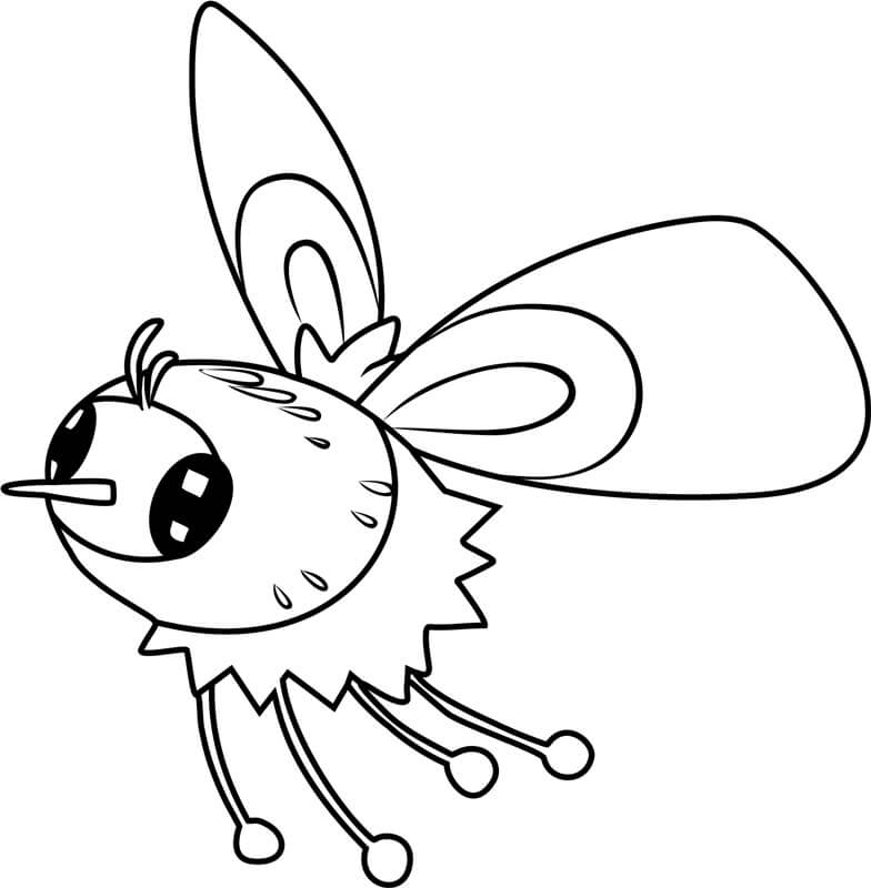 Cutiefly lentää Värityskuva