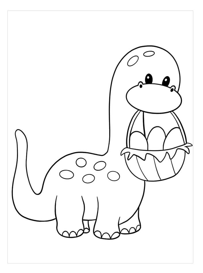 Dinosaurukset imevät Munia Värityskuva