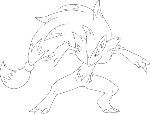Herkkä Zoroark Värityskuva