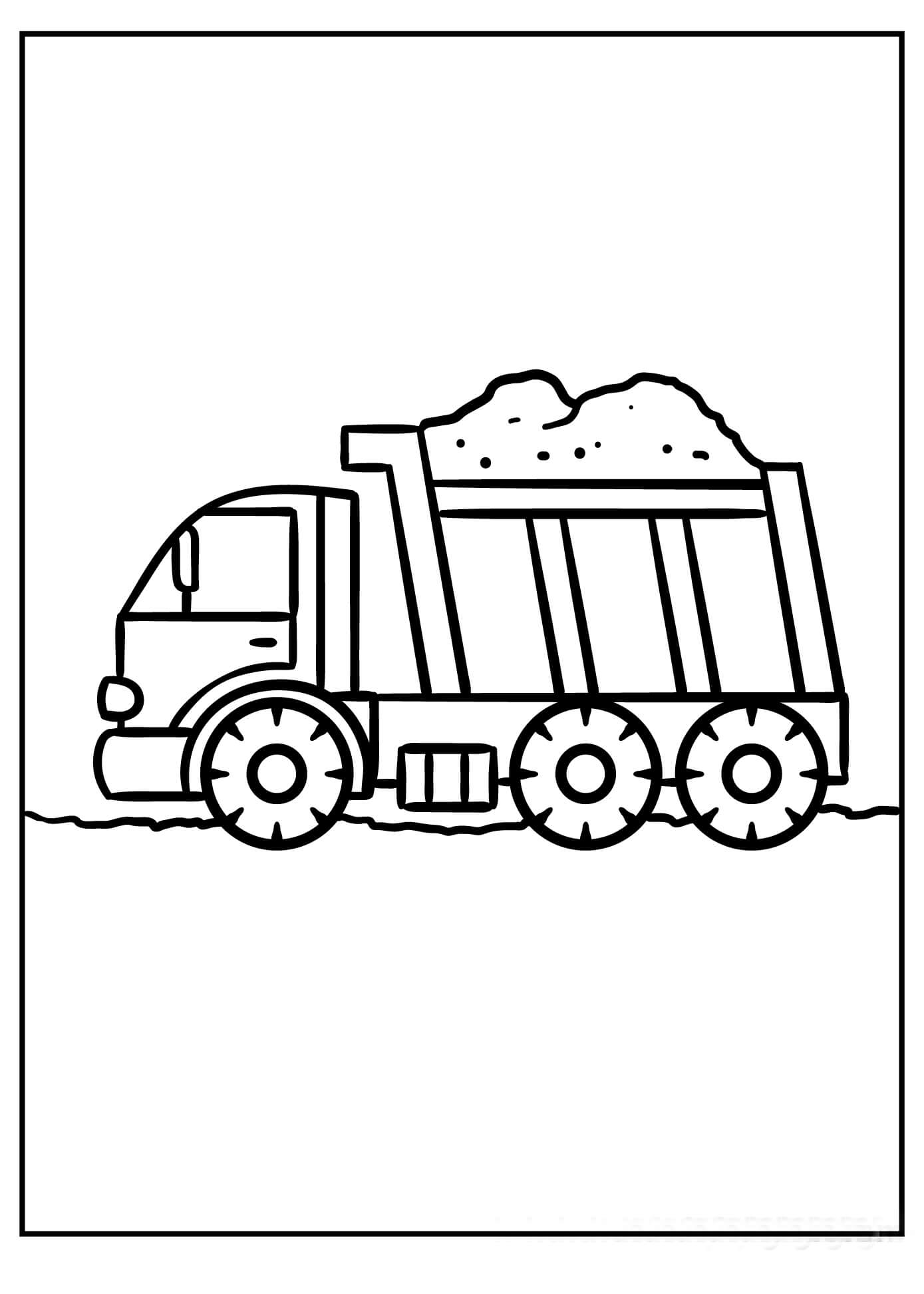 Hiekka kuorma-auto Värityskuva