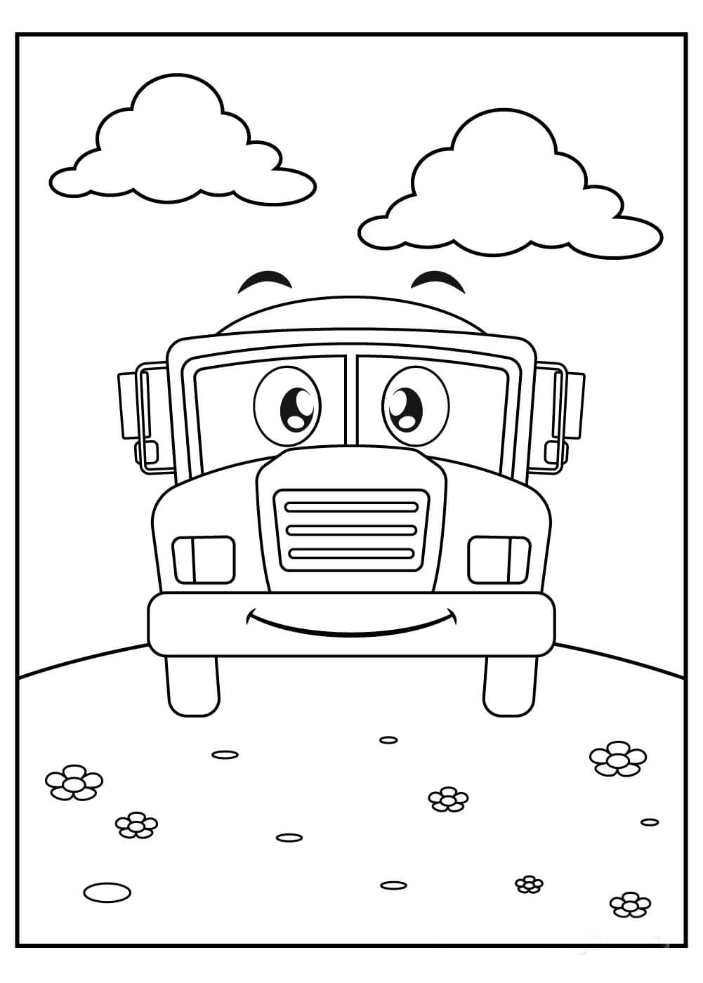 Hymyilevä kuorma-auto on söpö Värityskuva