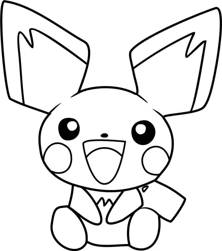 Hyvää Pokemon Pichua Värityskuva