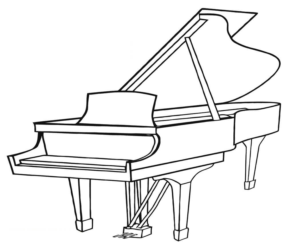 Hyvä Piano Värityskuva