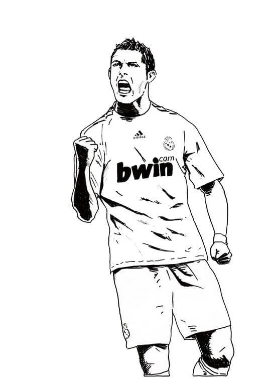 Hyvää Cristiano Ronaldoa Värityskuva