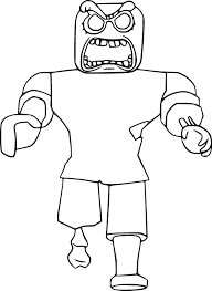 Ilmainen Roblox Zombie Värityskuva