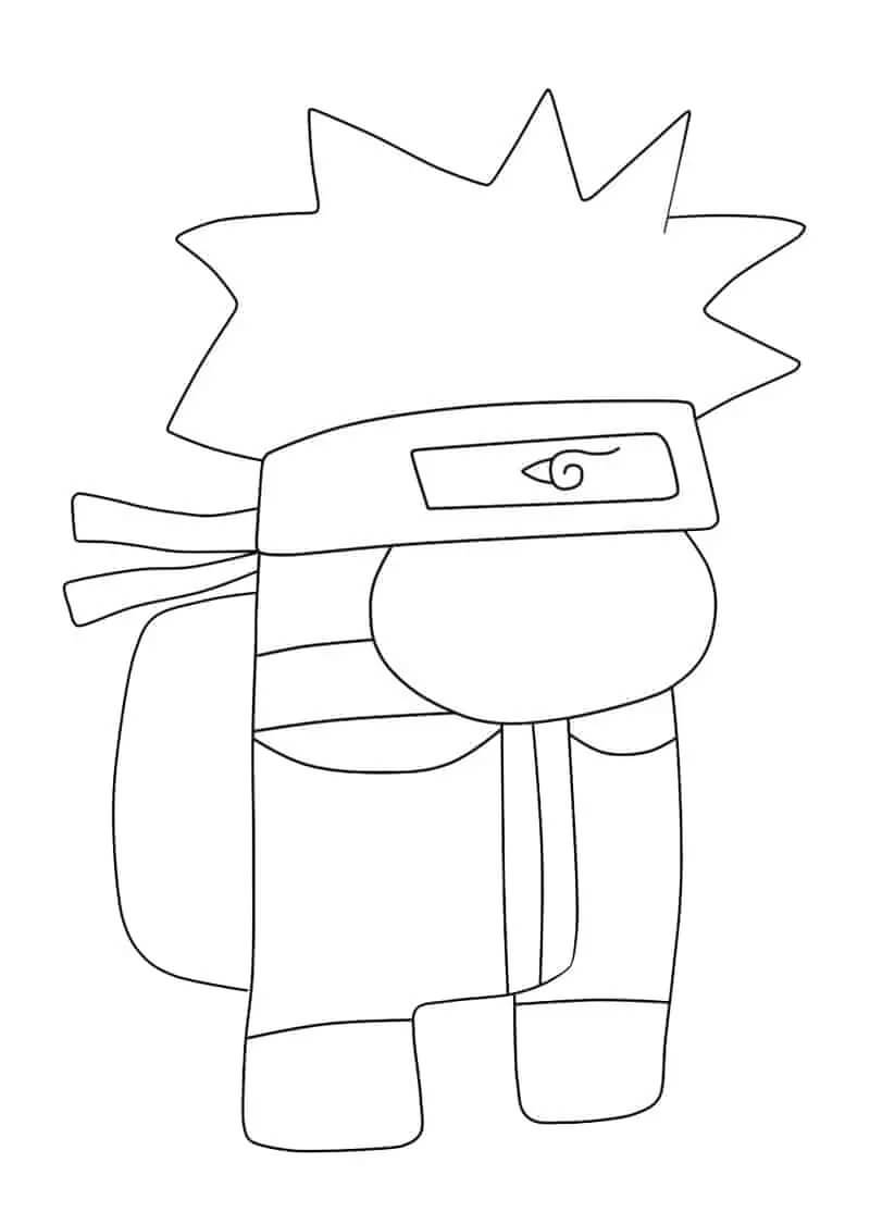 Keskuudessamme Naruto Skin Värityskuva
