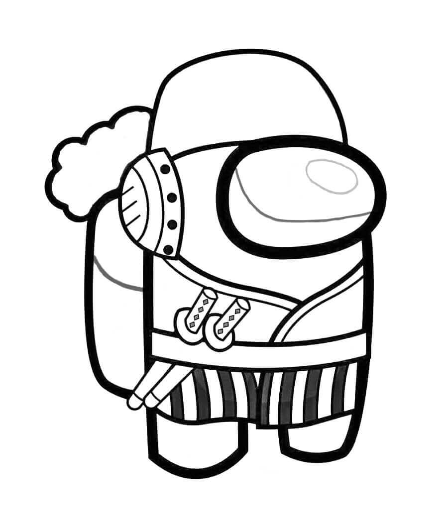 Keskuudessamme Usopp Skin Värityskuva