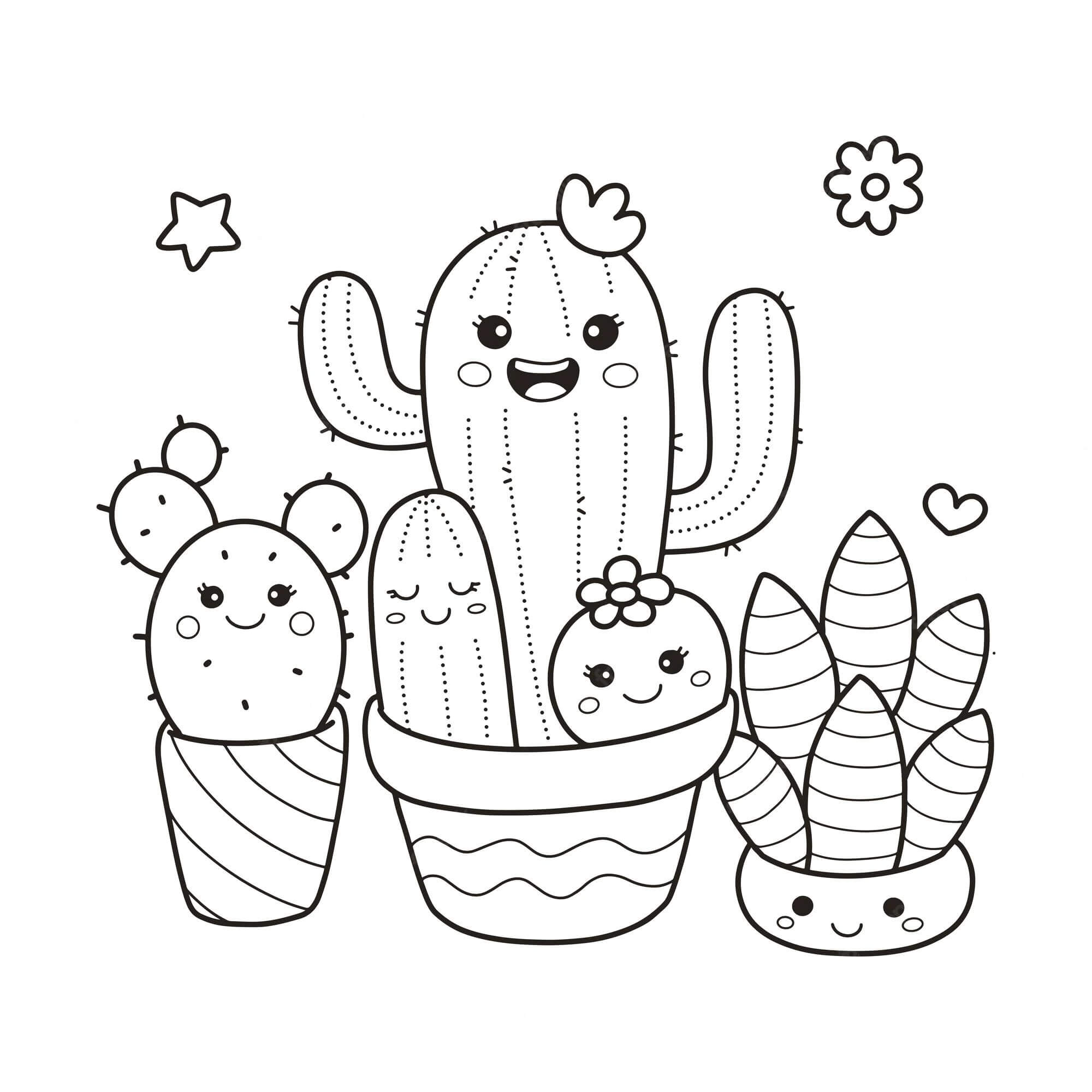 Kaktus coloring pages