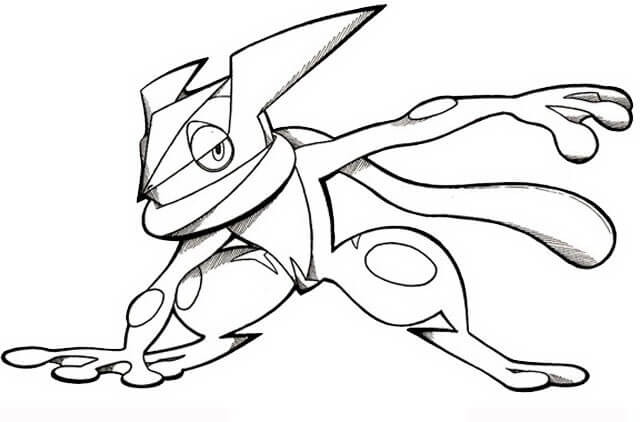 Kylmä Greninja Värityskuva