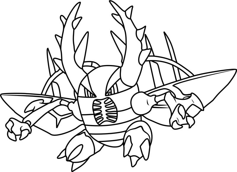 Mega Pinsir Pokemon Värityskuva