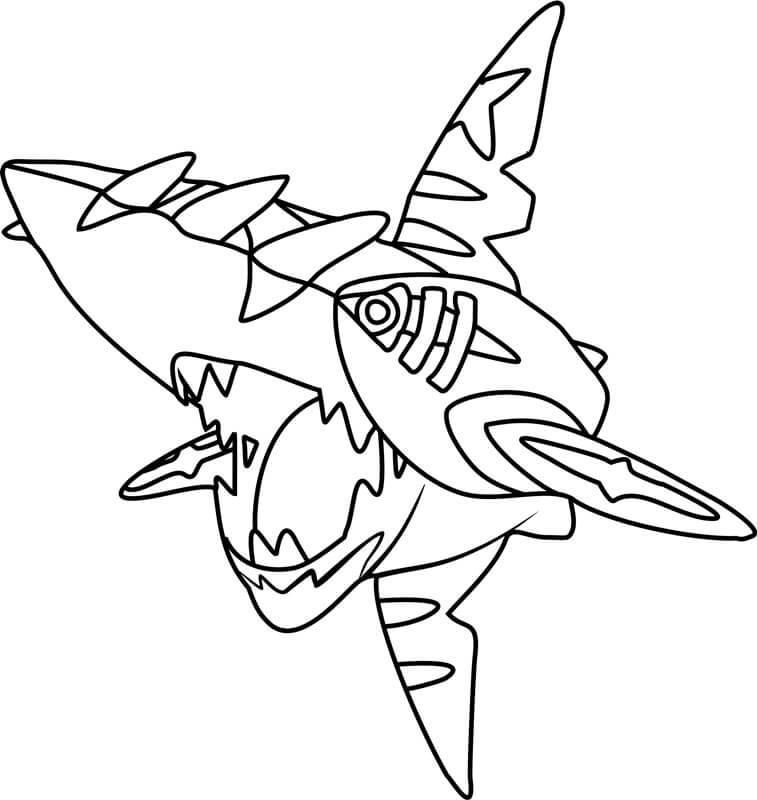 Mega Sharpedo Pokemon Värityskuva