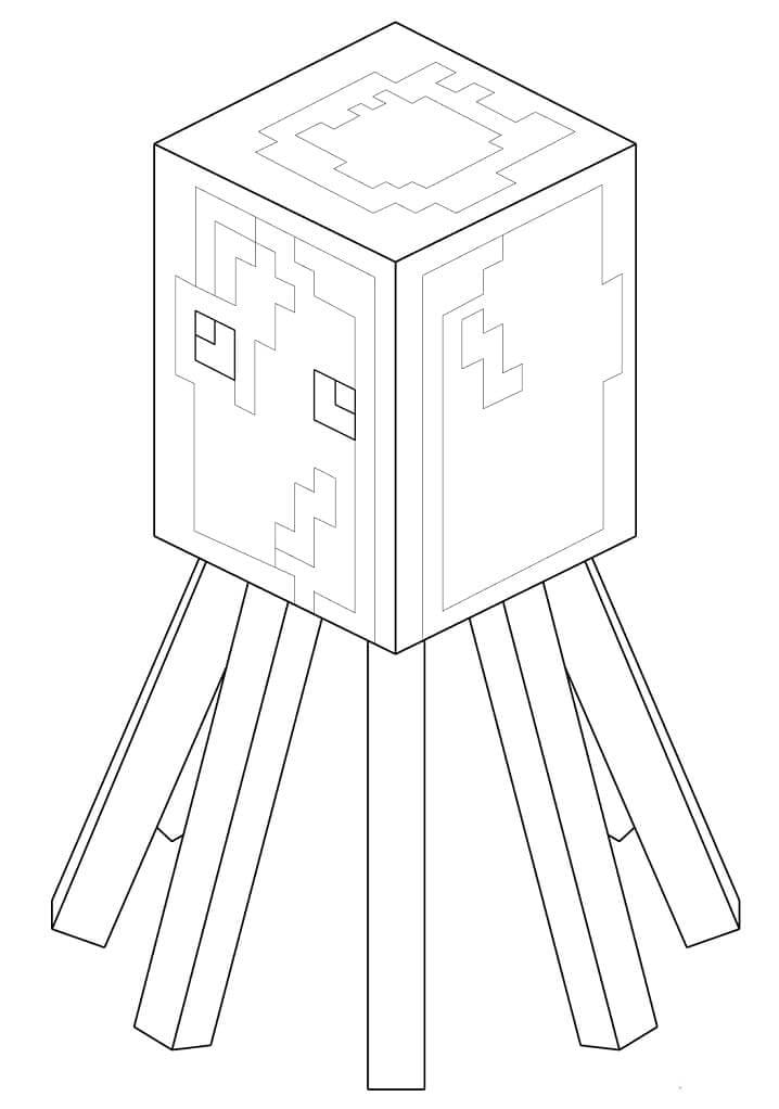 Minecraft Kalmari Värityskuva