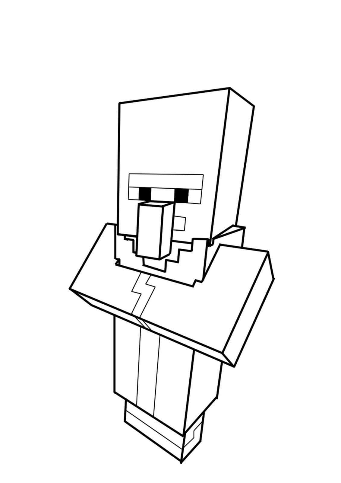 Minecraft Kyläläinen Värityskuva