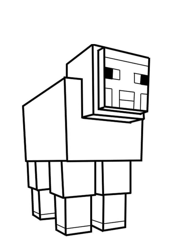 Minecraft Lampaat Värityskuva