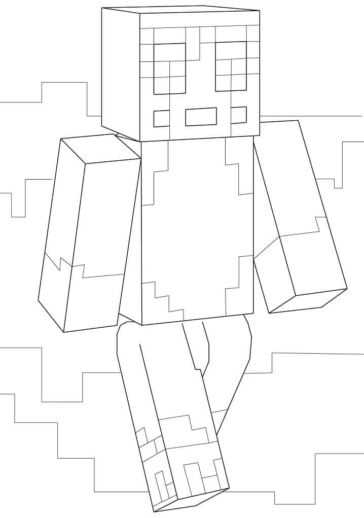 Minecraft Leimattu Värityskuva