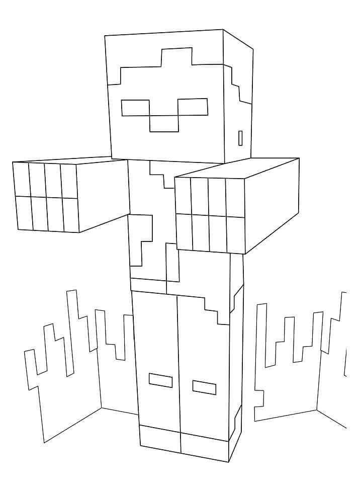 Minecraft Zombie Värityskuva