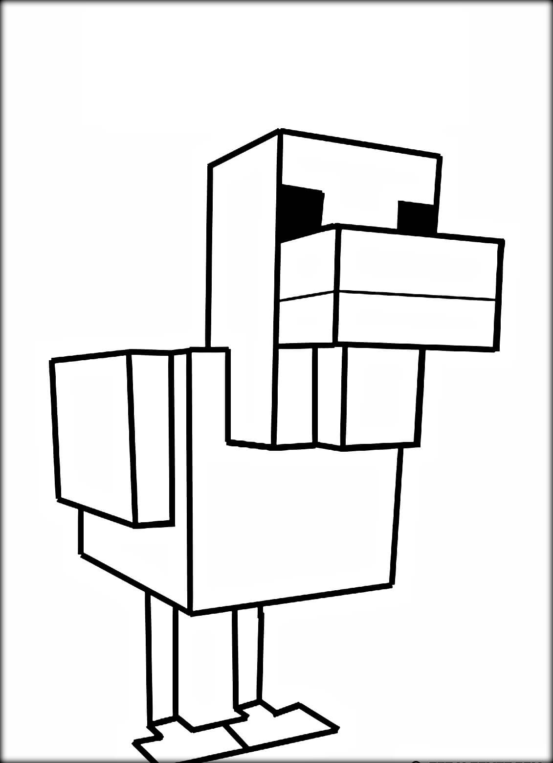 Minecraftin Kana Söpö Värityskuva