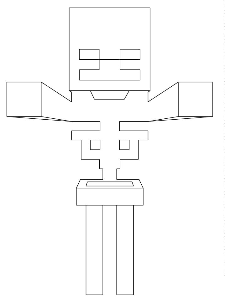 Minecraftin Luuranko Värityskuva