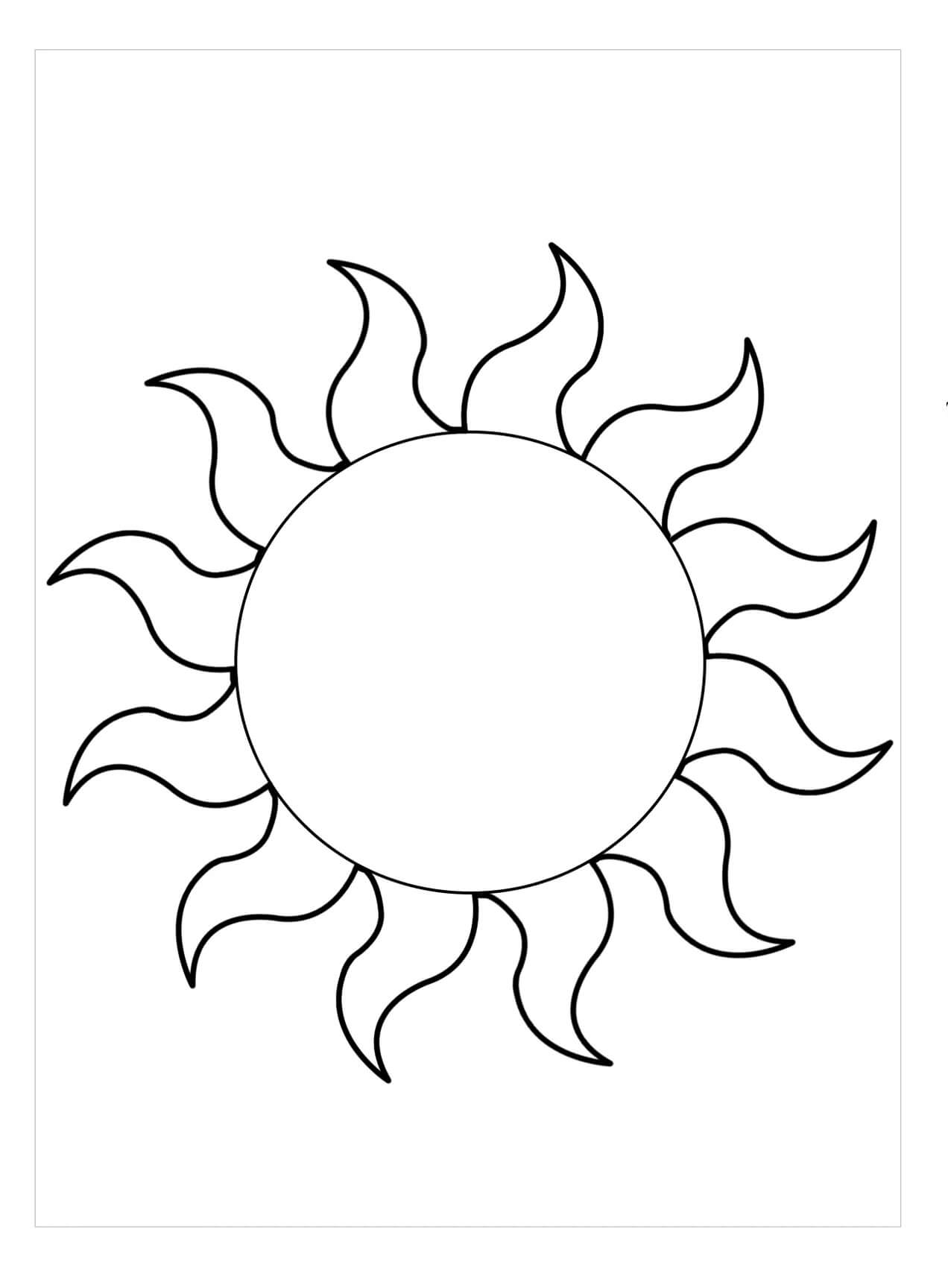 Normaali aurinko Värityskuva
