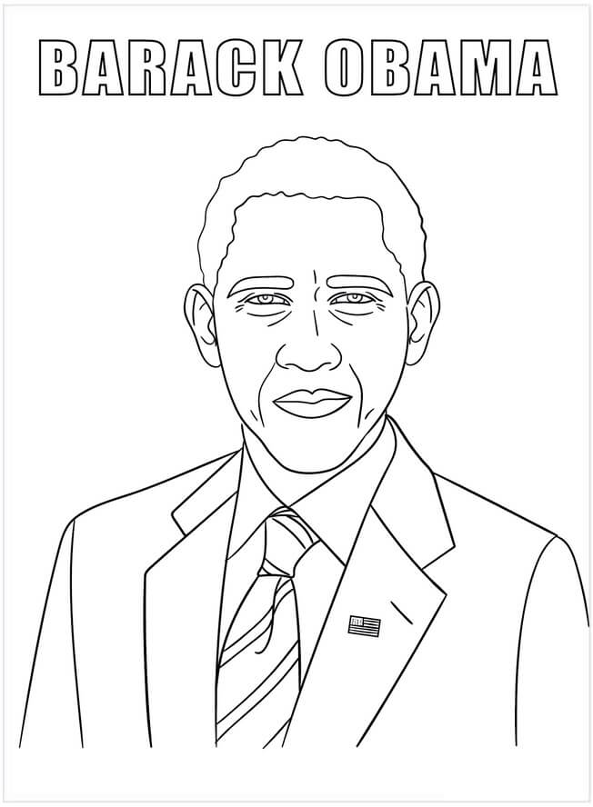 Obama coloring pages