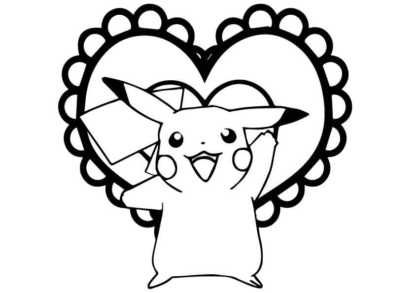 Pikachun ystävät Värityskuva