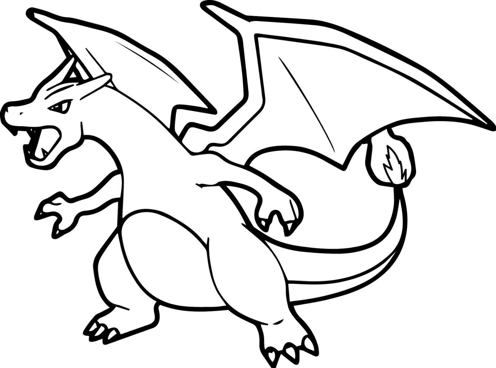 Pokemon Dracaufeu Värityskuva