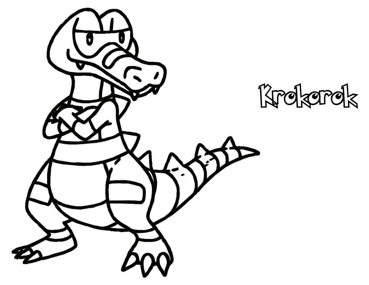 Pokemon Krokorok Värityskuva