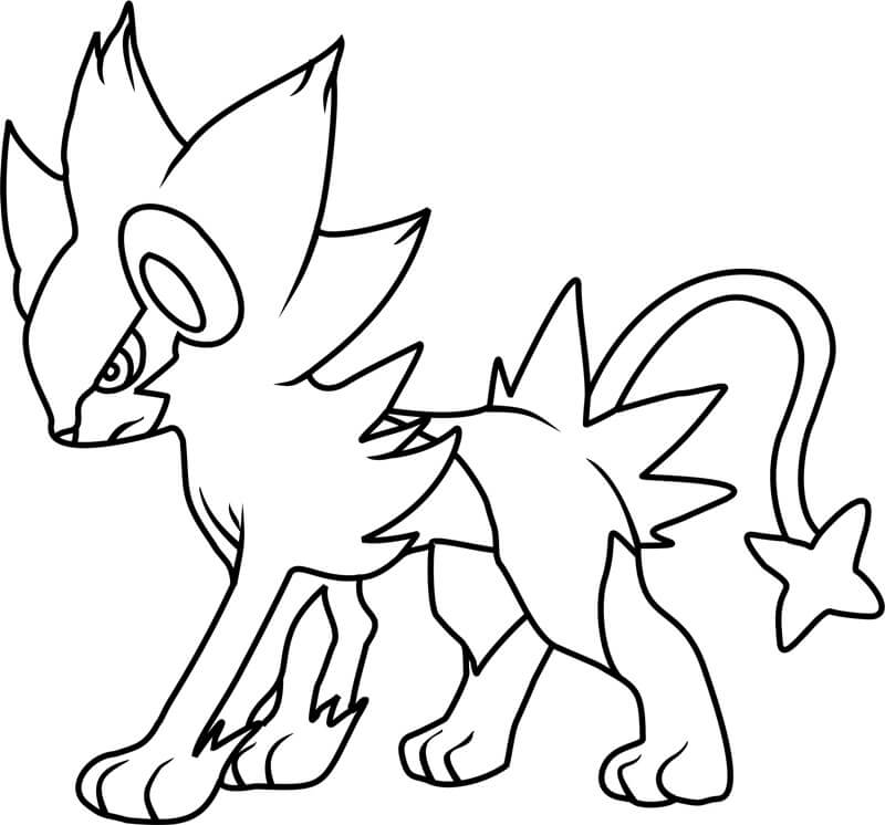 Pokemon Luxray Värityskuva