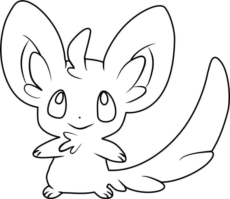 Pokemon Minccino Söpö Värityskuva