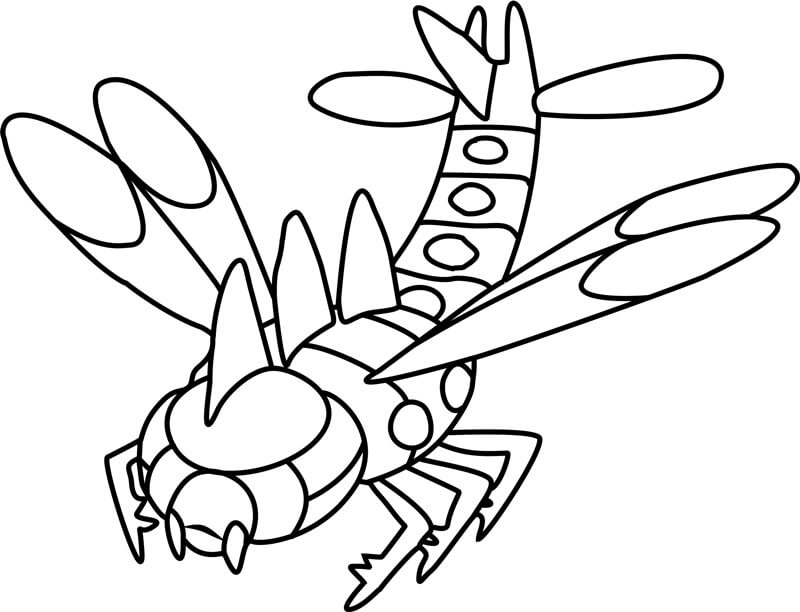 Pokemon Yanmega Värityskuva