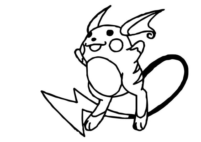 Raichu hyppää Värityskuva