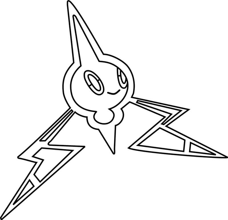 Rotom Pokemon hymyilee Värityskuva