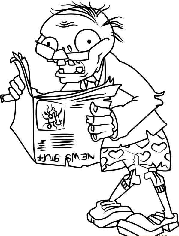 Sanomalehti Zombie Värityskuva
