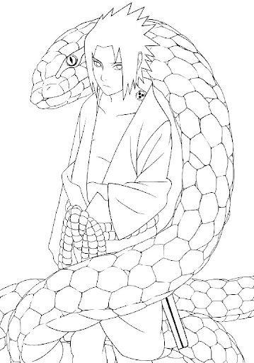 Sasuke ja Aoda Värityskuva