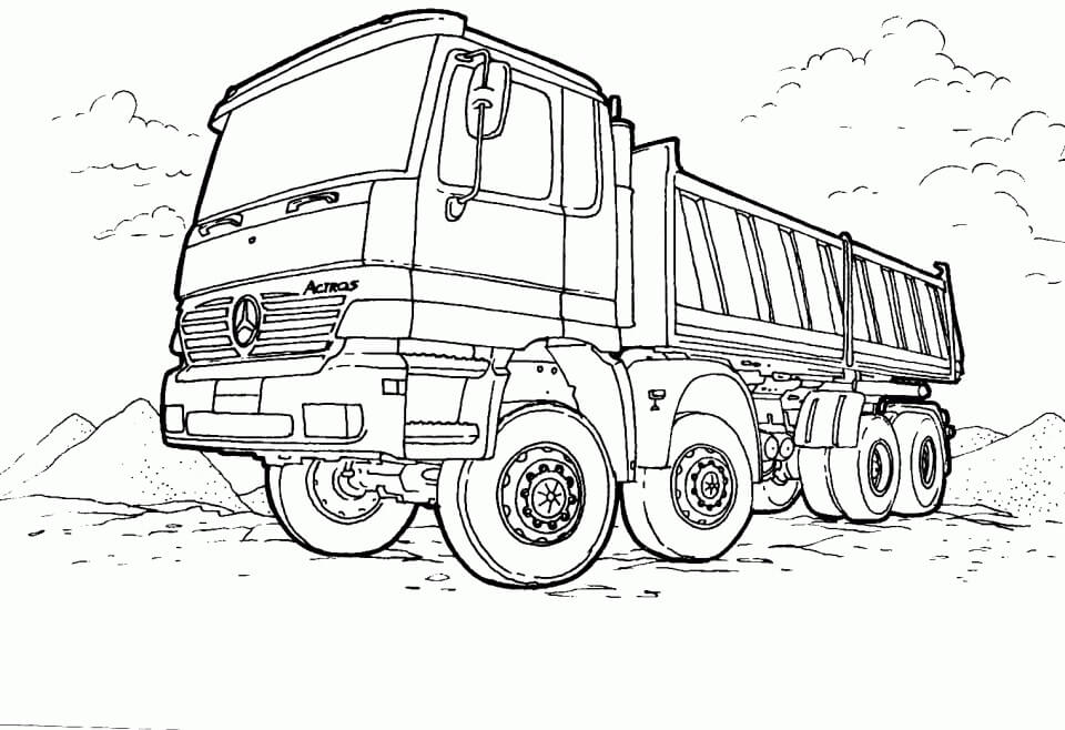 Täydellinen kuorma-auto Värityskuva