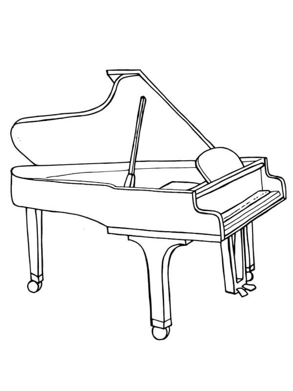 Täydellinen piano Värityskuva