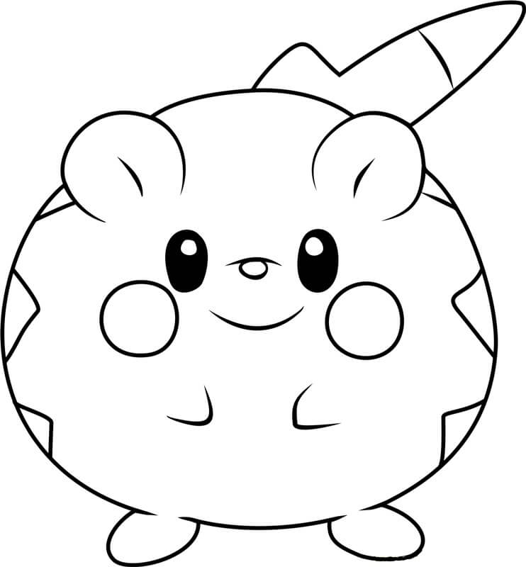 Togedemaru hymyilee Värityskuva