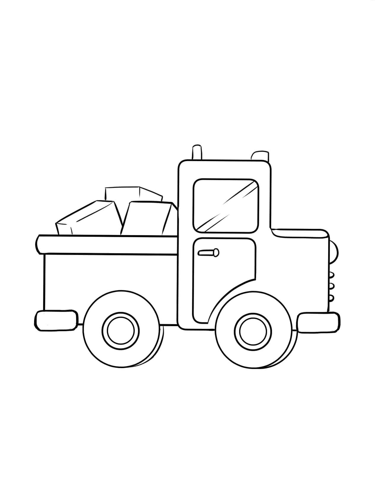 Tulostettava kuorma-auto Värityskuva